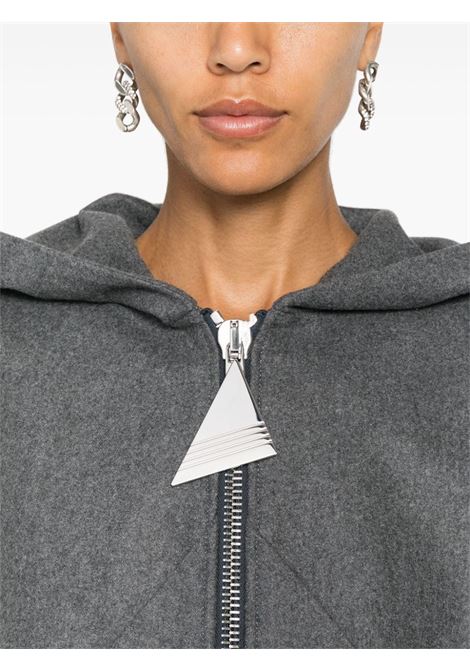 Bomber con cappuccio in lana in grigio The Attico - donna THE ATTICO | 248WCB41W055084